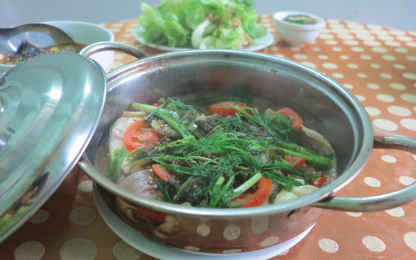 Cá Lăng hấp bia